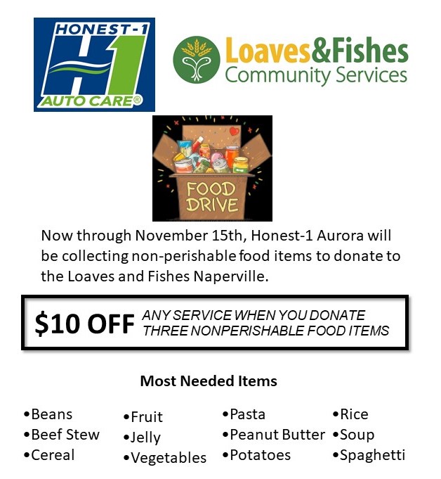 Food Drive For Loaves & Fishes! Oct. 1 to Nov. 15!